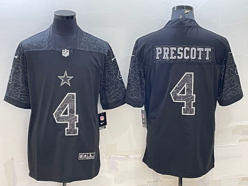 Men Dallas Cowboys #4 Prescott Black Reflector 2022 Nike Limited NFL Jersey->women nfl jersey->Women Jersey